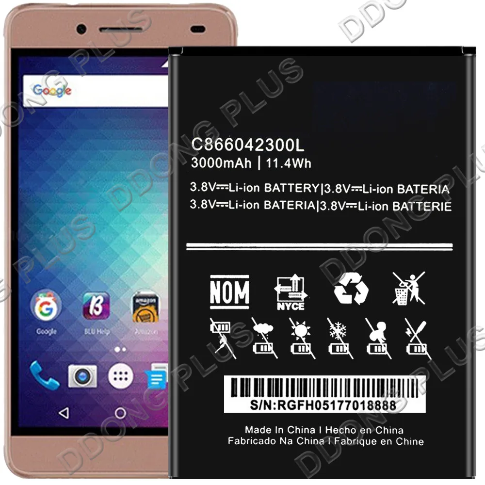 

C866042300L батарея для BLU Studio C 8 + 8 LTE S0170UU запасная часть батареи