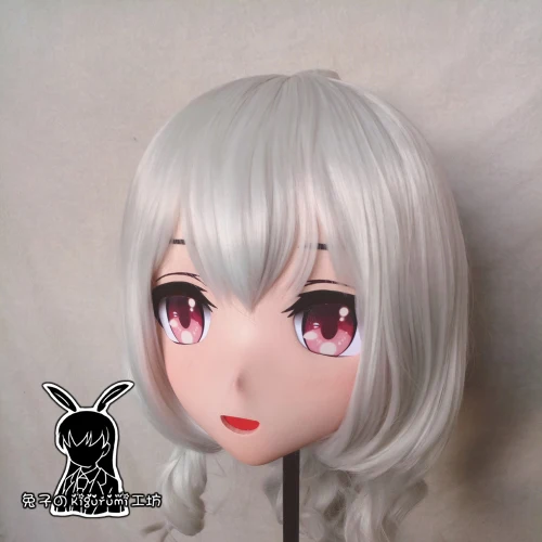 

(Rabbit 65) Full Head Crossdress Girl BJD Doll Mask Tokyo Ghoul COS Cartoon Anime Realistic Silicone Nana Cosplay Mask Kigurumi