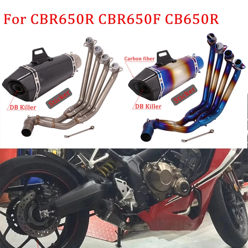 Слипоны для Honda CBR650R CBR650F CB650R CB650F 650R полная выхлопная система мотоцикла