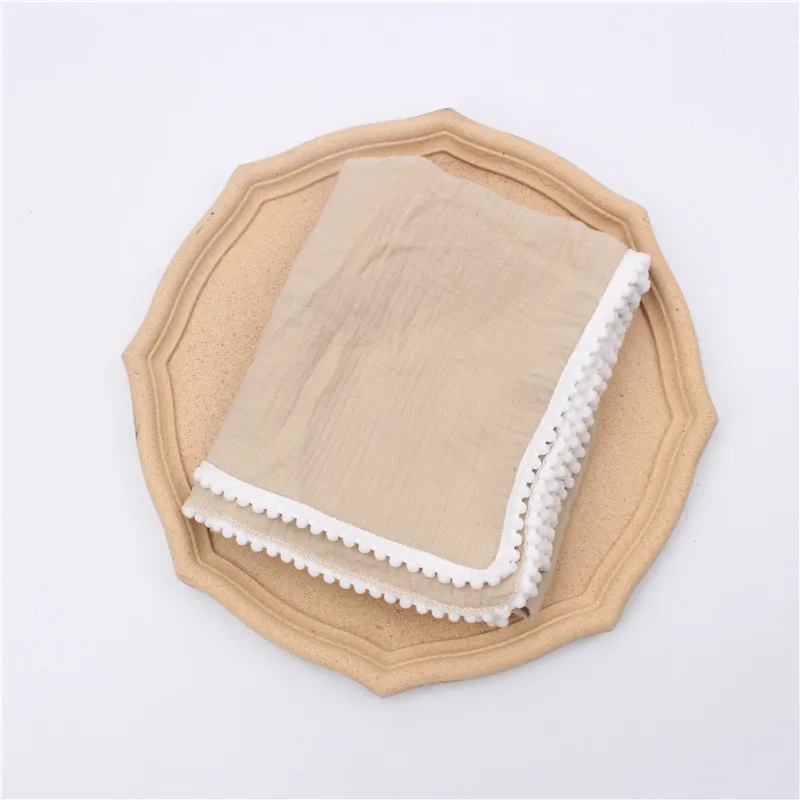 

2021 New European And American Baby Ball Tassel Blankets Infant Kids Swaddle Stretch Warm Cover Blanket Sleeping Wrap Muslin Bed