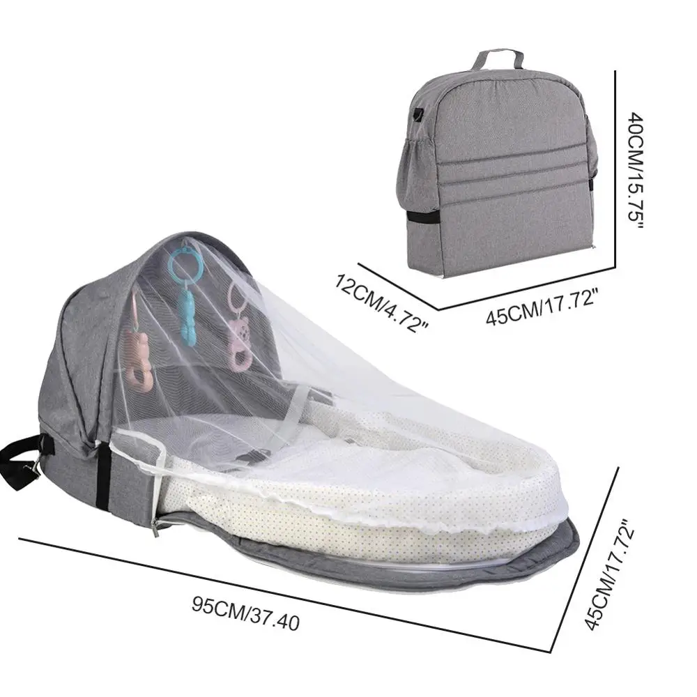 

Portable Bed Foldable Baby Bed Travel Sun Protection Mosquito Net Breathable Infant Sleeping Basket for dropshipper 1