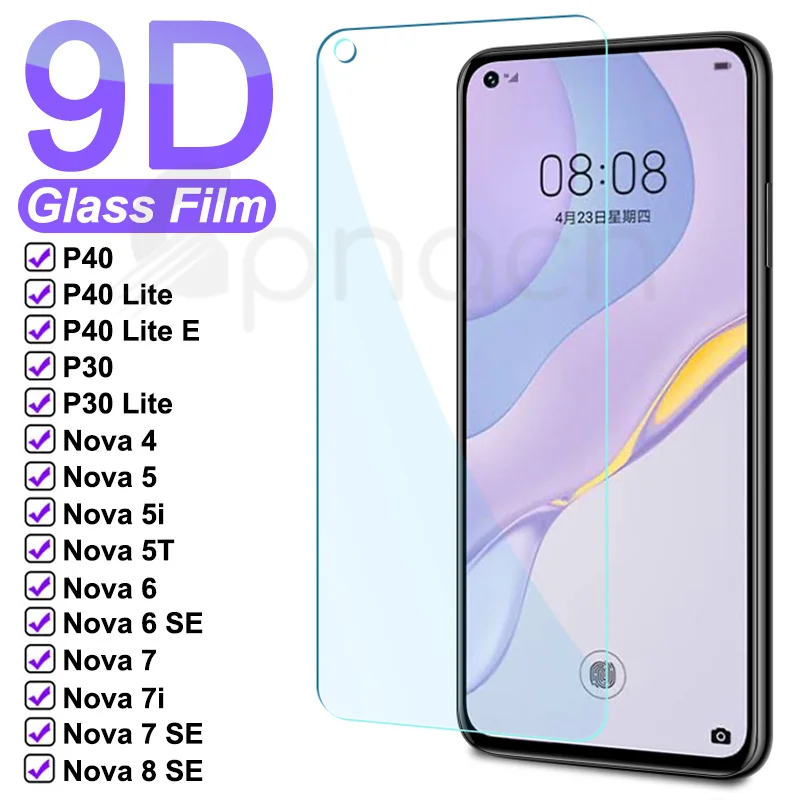 

9D Anti-Burst Protective Glass For Huawei Nova 8 7 6 SE 7i 5 5T 5i 4 4E 3 3i 3E Screen Protector P30 P40 Lite E Tempered Glass