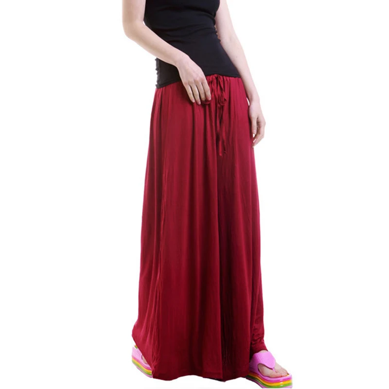 2020 Elastic High Waist Female Casual Loose Pant Women Modal Wide Leg Pants New Summer Thin Fashion Spring Autumn Trousers | Женская