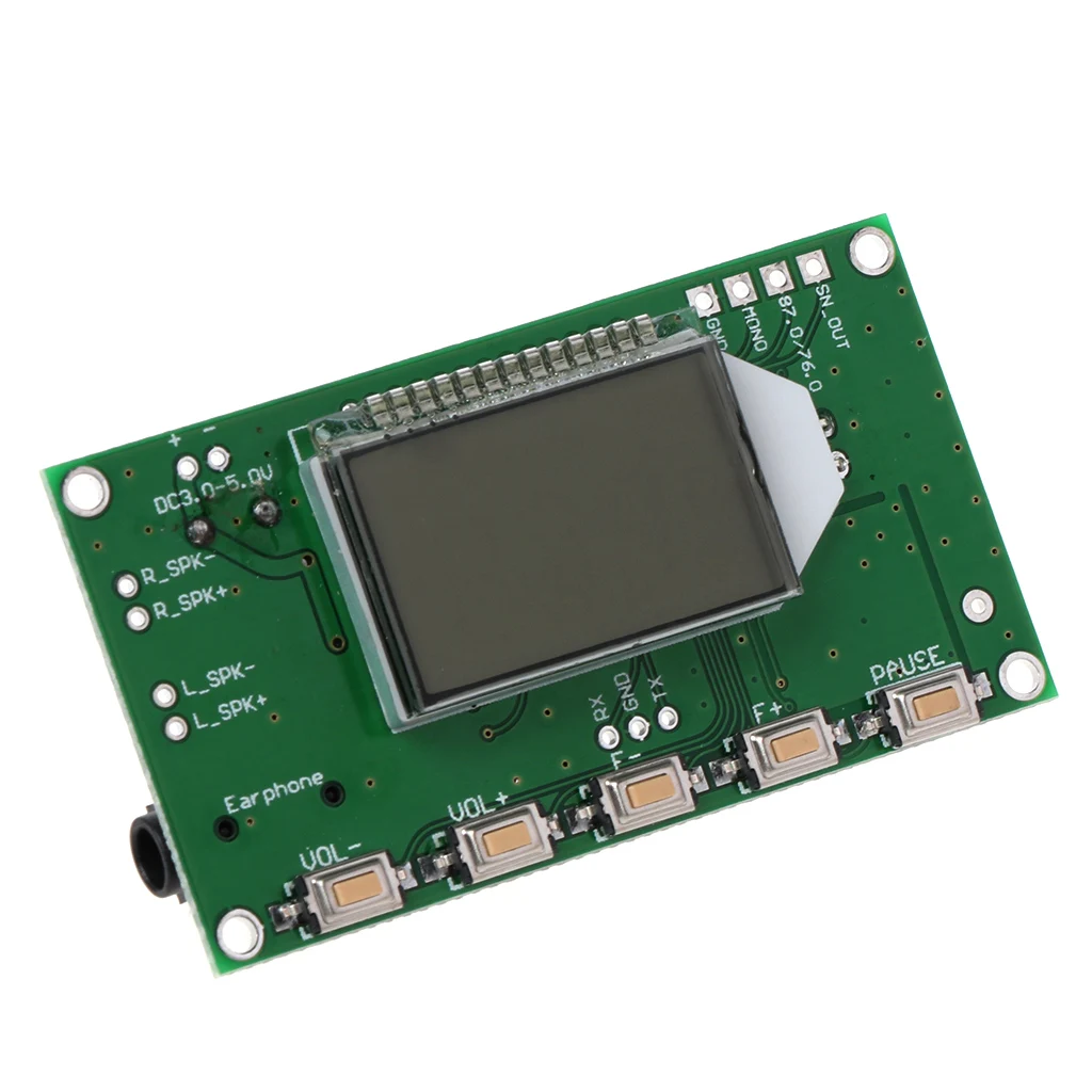 2020 Новый PLL LCD Цифровой FM радио приемник модуль 87 108 МГц беспроводной микрофон