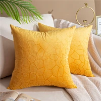 topfinel leaves pattern velvet soft pillowcase decorative cushion covers for sofa car home decor throw pillow case multi color