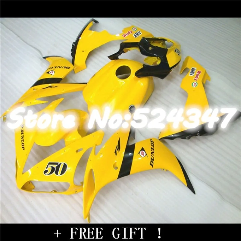 

Мотоциклетные обтекатели ABS для YZFR1 04 05 06 YZF R1 2004 2005 2006 YZFR1000 ABS желто-черные Обтекатели Кузов