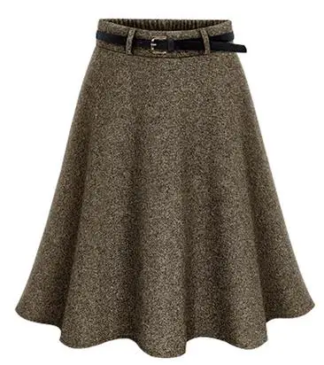 Autumn Women Elastic Waist Plus Size A-line Skirts Hip Slim Medium-long Loose Large DC880 | Женская одежда