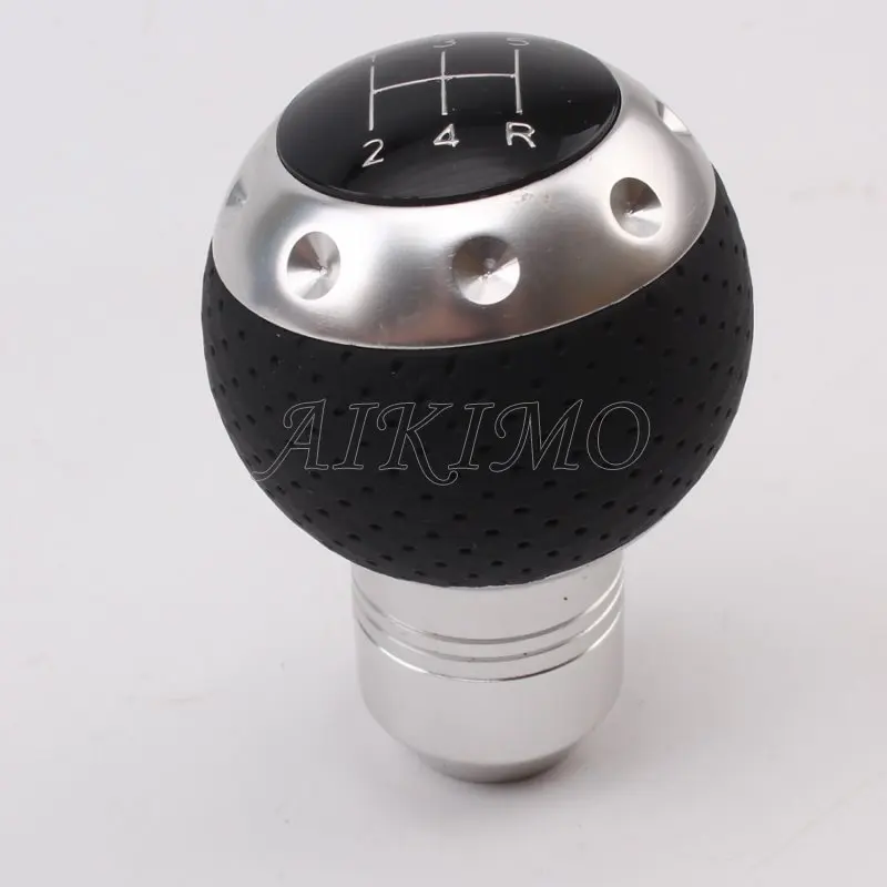 3 цвета Стайлинг автомобиля мета + кожа ручная передача 5 скоростей ручка