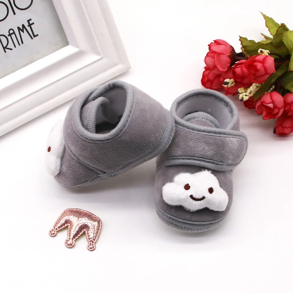 Infant Newborn Baby Girls Plush Stars Cloud Winter Boots Soft Sole Warm Shoes Zapatos Fille Zapatillas Chaussure |