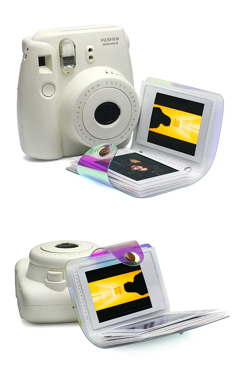 20 карманов 3 дюймов Instax маленький фотоальбом голографический для Fujifilm Instax Mini 9 8 7s 90 70 25 камера пленка имя держатель карты