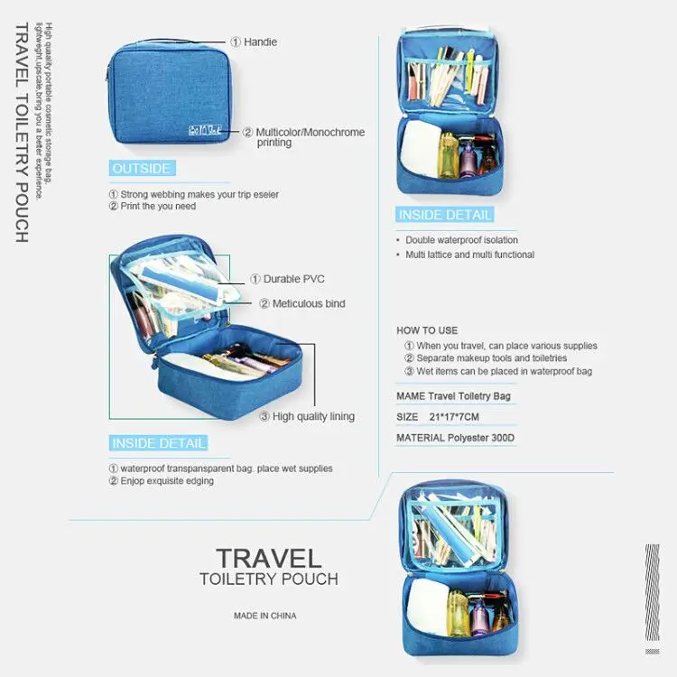 Вместительные сумки для хранения туалетных принадлежностей дорожная