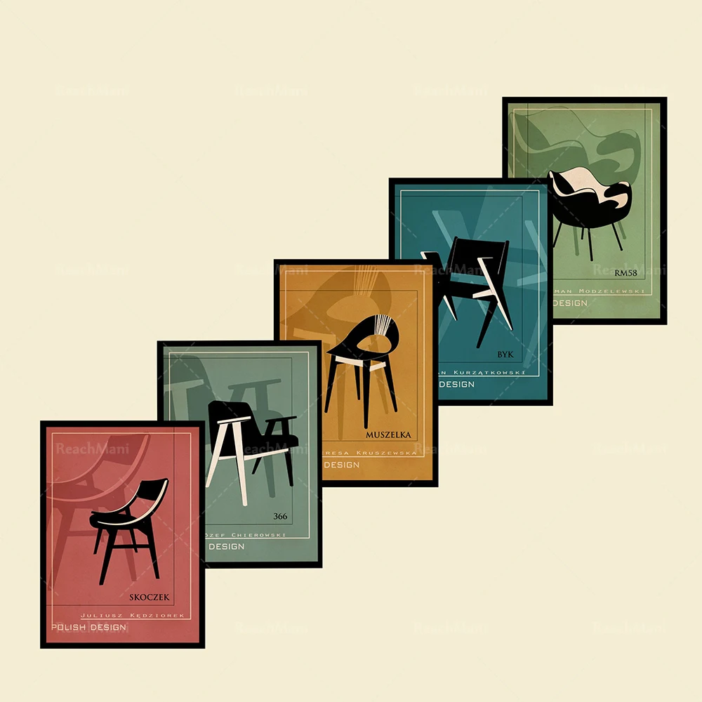 

Iconic Polish Designs, Vintage Poster, Wall art