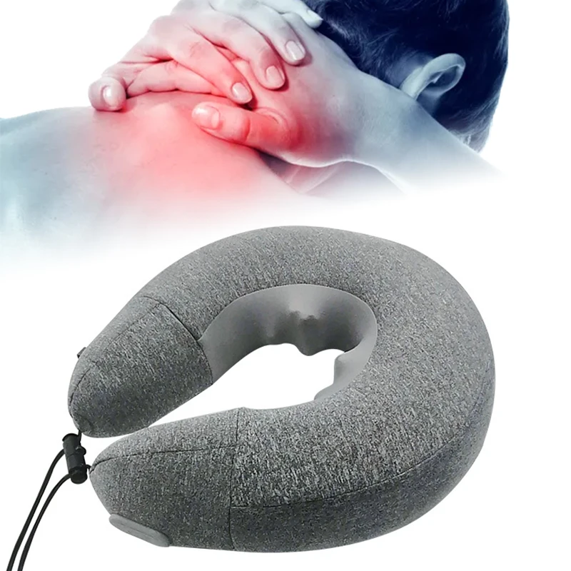 Inflatable Neck And Shoulder Massager Therapy Cervical Pain Hot Compress Massage Collar Meridian Dredge Rechargeable Health Care