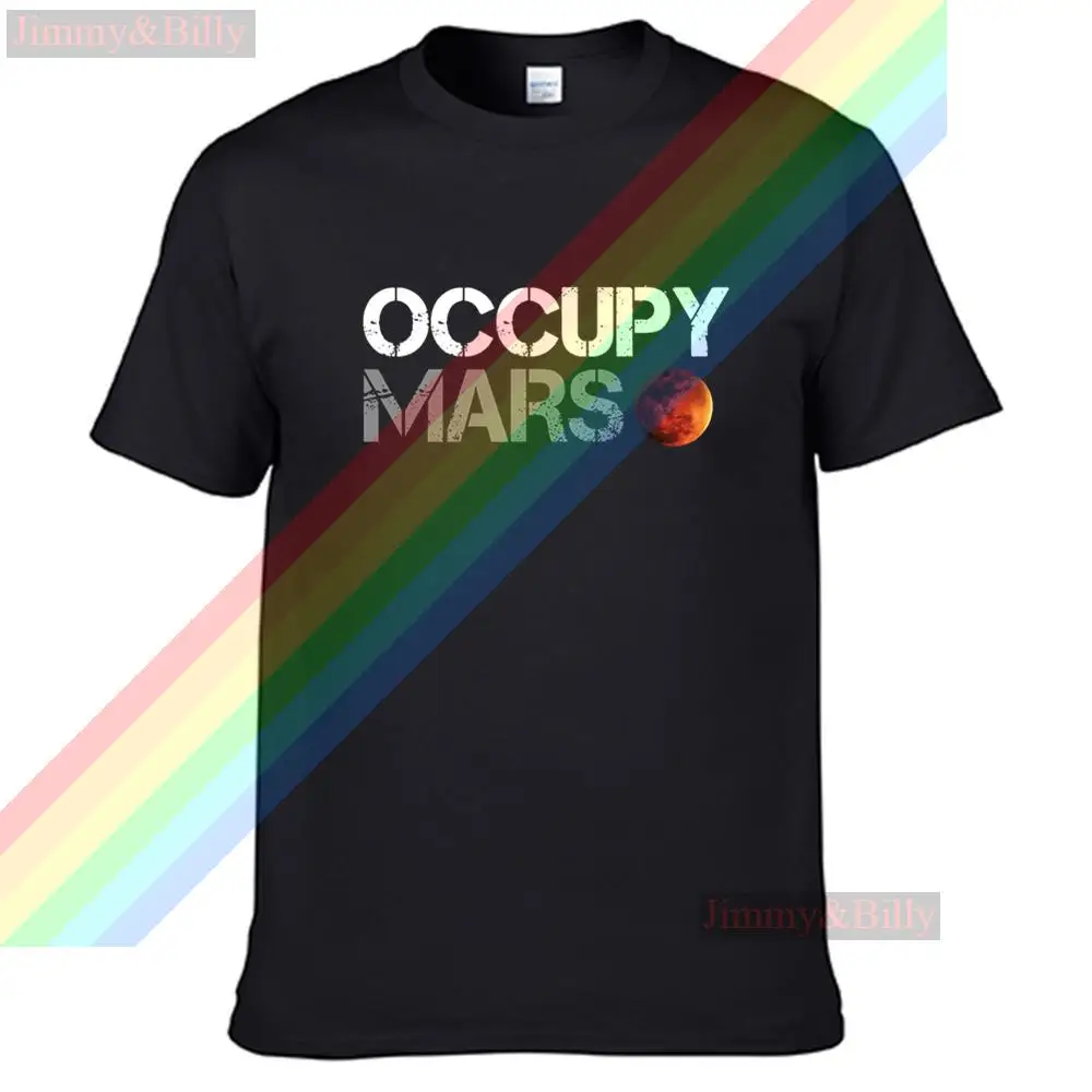 

2021 Popular Occupy Mars Signs Of T Shirt For Men Limitied Edition Unisex Brand T-shirt Cotton Amazing Short Sleeve Tops