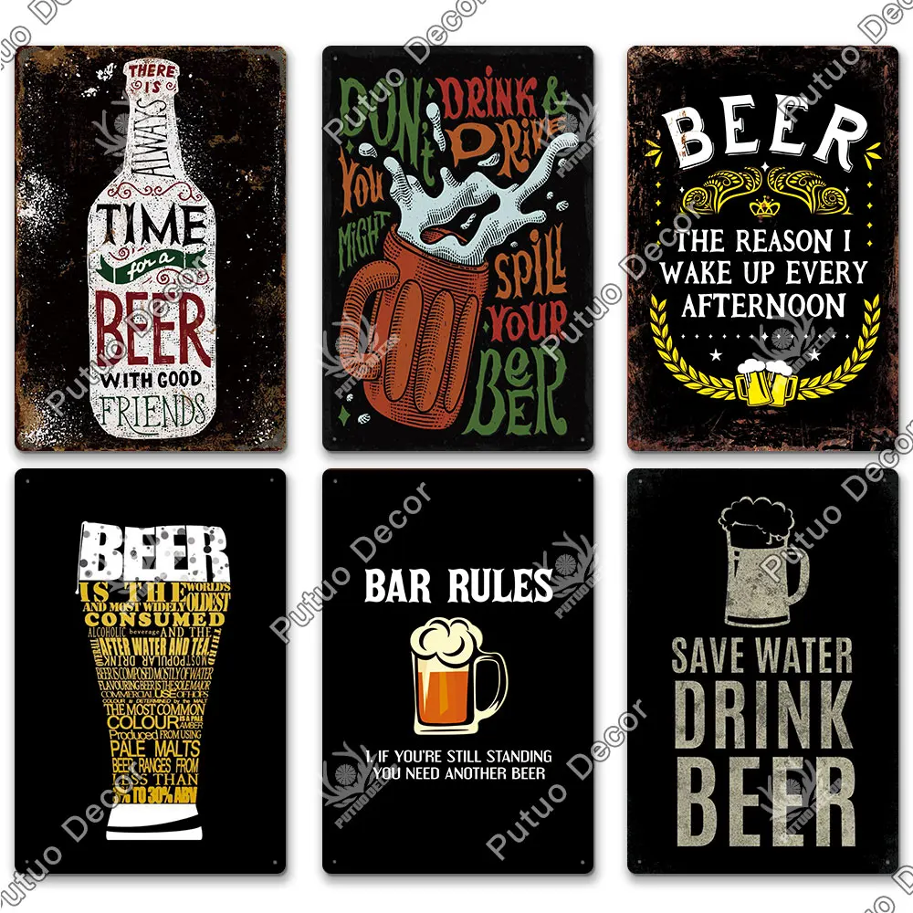 Доска Металл Винтаж пива металлический знак жестяной паба Настенный декор для