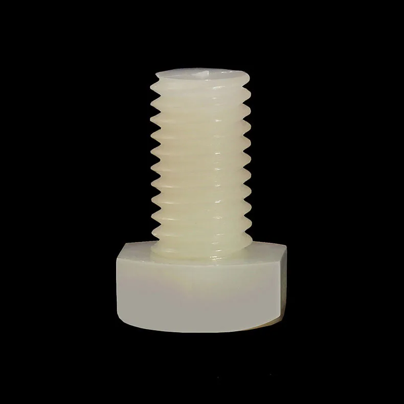 Нейлоновый наружный шестигранный болт белый пластиковый винт PA66 M10 M12 2 шт.|Винты| |