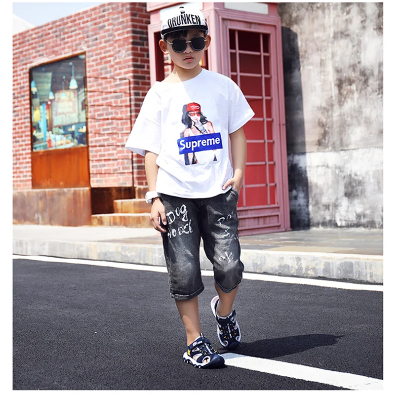 

BOY'S Closed-toe Sandals Summer 8 Anti-slip Soft-Sole Young STUDENT'S Sandals Big Boy 12-Year-Old kids shoes boys shoes BSS05