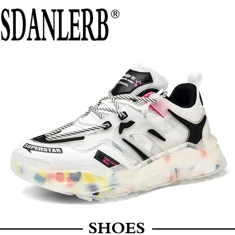 

2021 New High Fashion Sneakers Men Double Layers Sole Street Casual Shoes Men Trainers sneakers men