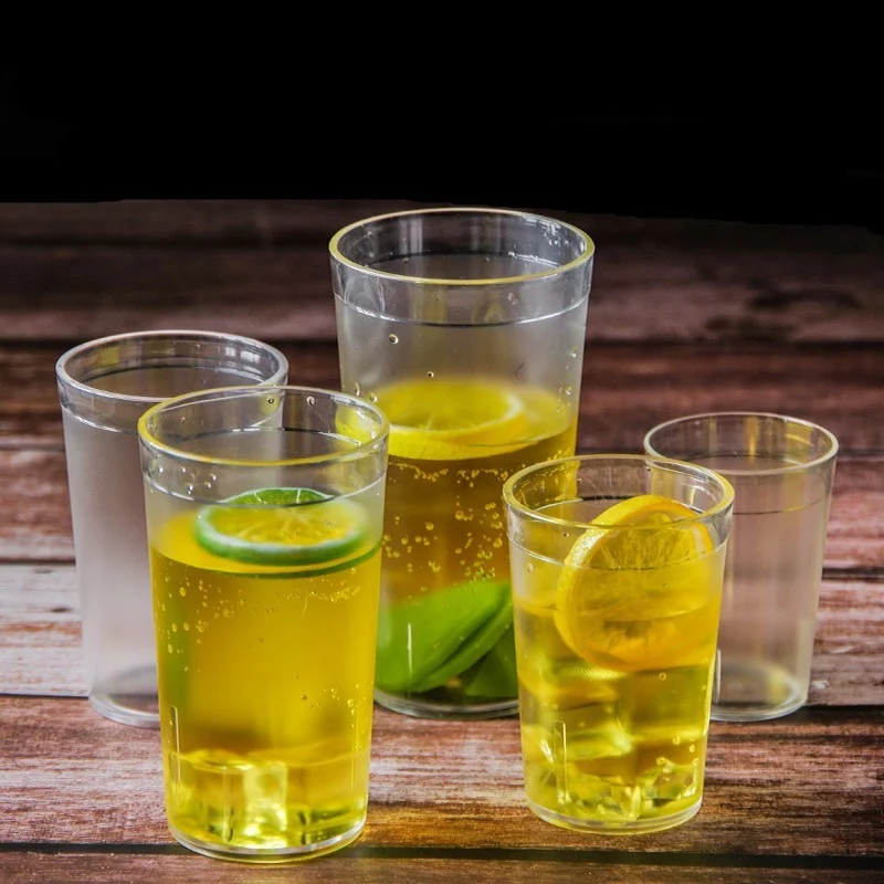 

210ml/270ml/340ml/470ml Transparent Frosted Cup, Plastic Water Cup, Drop-proof Beer Cup, Hong Kong Style Tea Restaurant Tea Cup