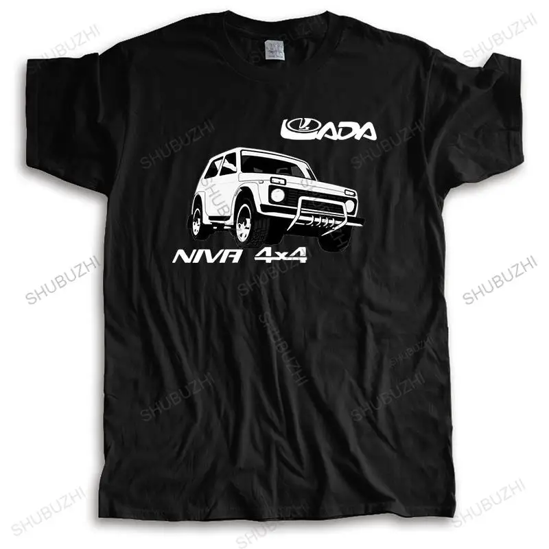

man brand summer t shirt Lada Niva 4X4 Off Road Russsische Car Auto Suv Vintage men cotton casual tee shirt Short Sleeve tops
