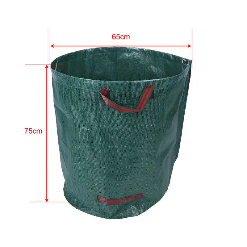 

270L Large Capacity Heavy Duty Garden Waste Bag Reusable Durable Waterproof Yard Grass Leaf Container Storage