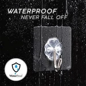 10 шт. прозрачные настенные крючки на присоске|Крючки и направляющие| |