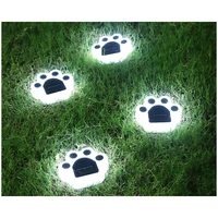 solar bear animal paw print lights led solar lamps garden outdoors lantern led path decorative lighting footprints lamp