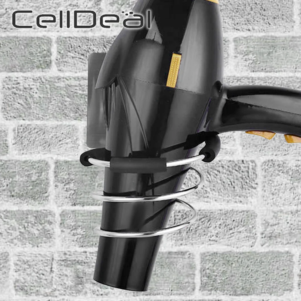 Настенный держатель для фен самоклеящаяся Подставка органайзер ванной комнаты