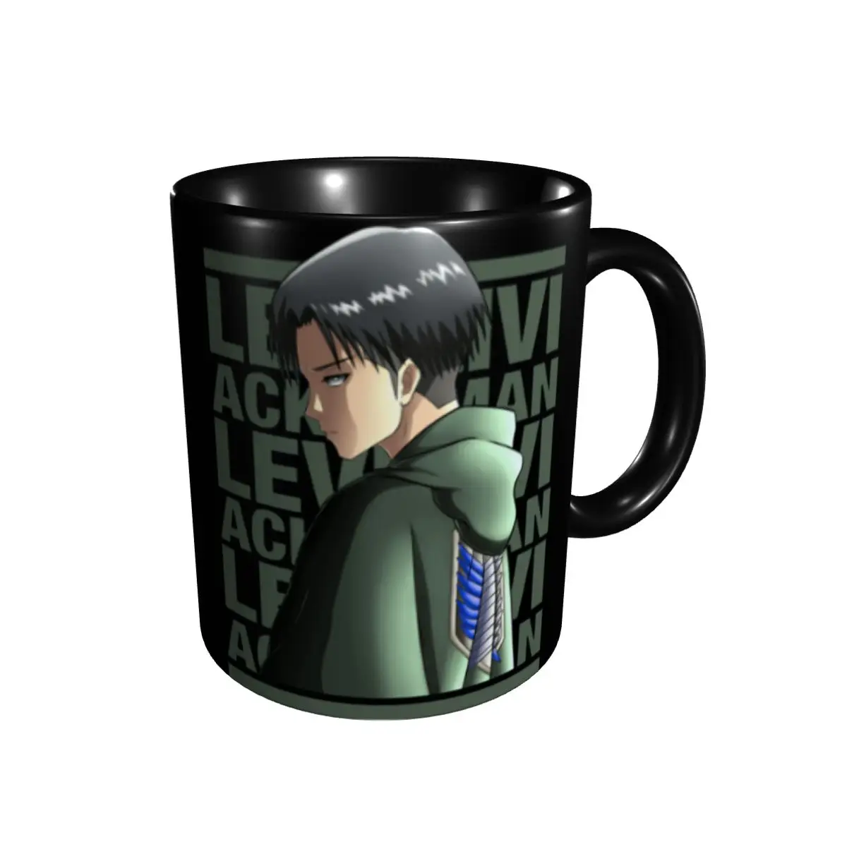 

Promo Levi-ackermann ATTACKs ON TITAN Shingeki No Kyojin Mugs Hot Sale Cups Mugs Print Funny R170 coffee cups