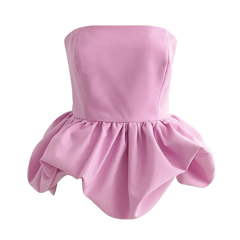 Сексуальные вечерние стильные розовые для девушек топ труба 2019 модные новые