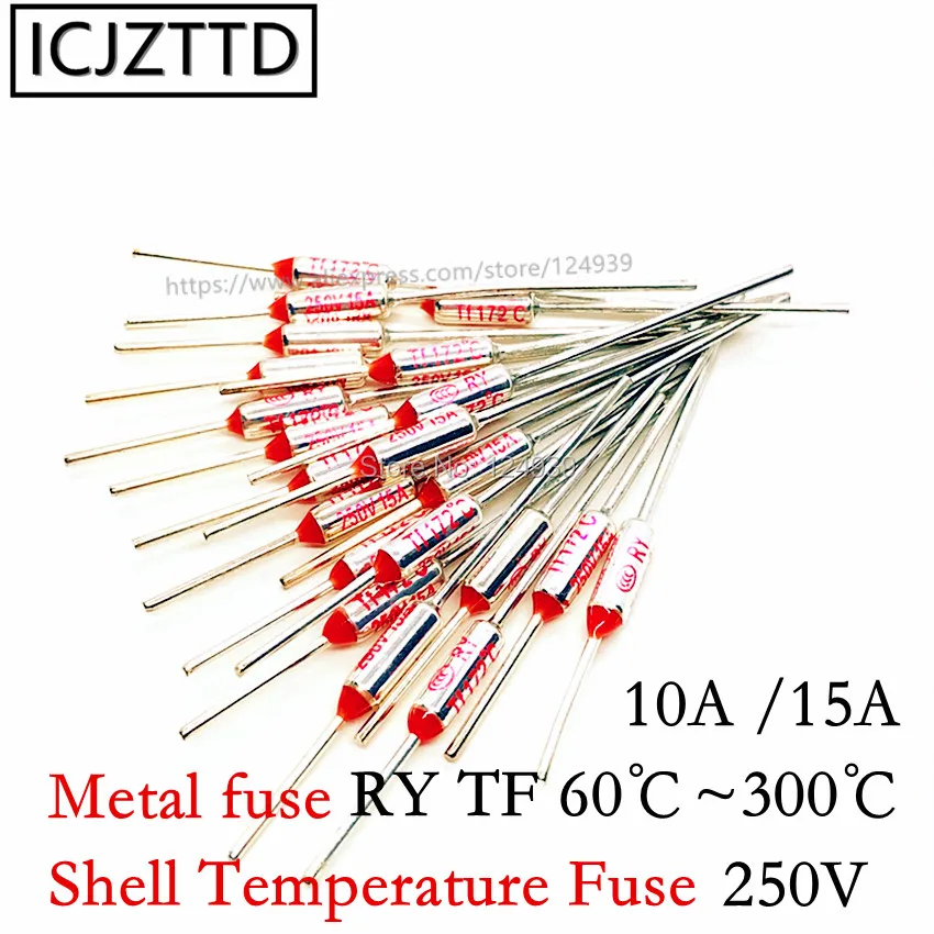 

Metal fuse CCC RY 250V 10A 15A TF 80 Celsius Degrees Temperature TF Thermal Fuse RY 80C Eletric Rice Cooker Microwave