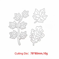 3 pcsset leaf metal cutting dies scrapbooking stencil diy decorative embossing craft die cuts card making new dies tools