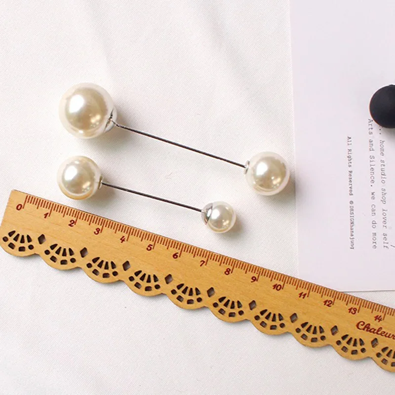 Женская двухсторонняя брошь AWAYTR однотонная с жемчугом для вечевечерние