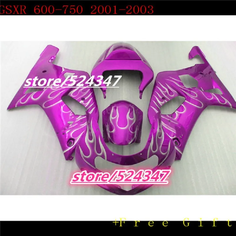 

Горячая Распродажа Обтекатели для Suzuki gsxr600 750 2001 2002 2003 01 02 03 высококачественное фиолетовое платье с чайным стеклянным набором белый Обтекате...