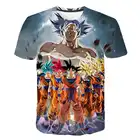 Новая модная летняя футболка с 3D принтом из аниме серии Драконий жемчуг, летняя рубашка с коротким рукавом для мальчиков и девочек, размеры