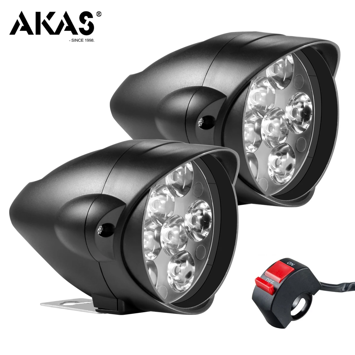 Акас мотоциклы головной светильник Рабочая Точечный мотоцикл 6000k белый супер