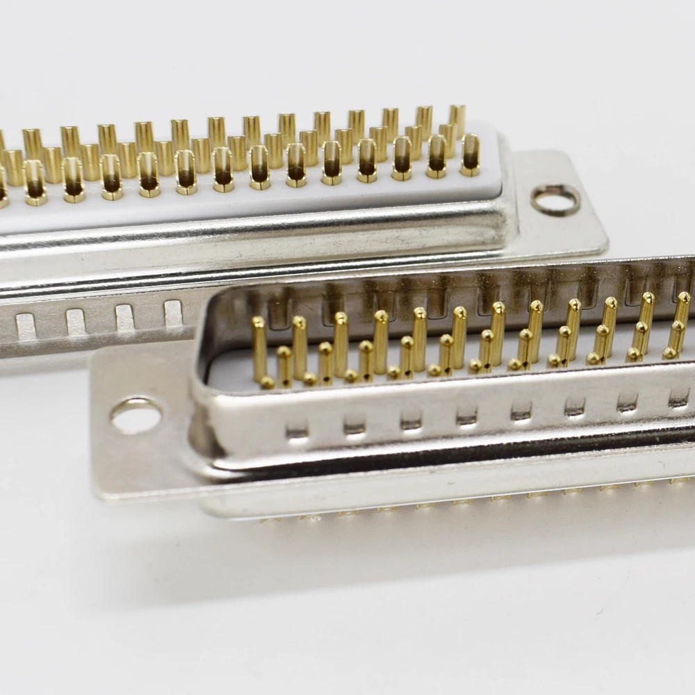 1 шт. золотистый штекер 50 контактов 3 ряда разъем D-Sub для пайки шасси RS232 |
