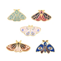 animal butterfly moth enamel pin moon star eye leaf badges brooches for women bag backpack accessories jewelry gift for friends