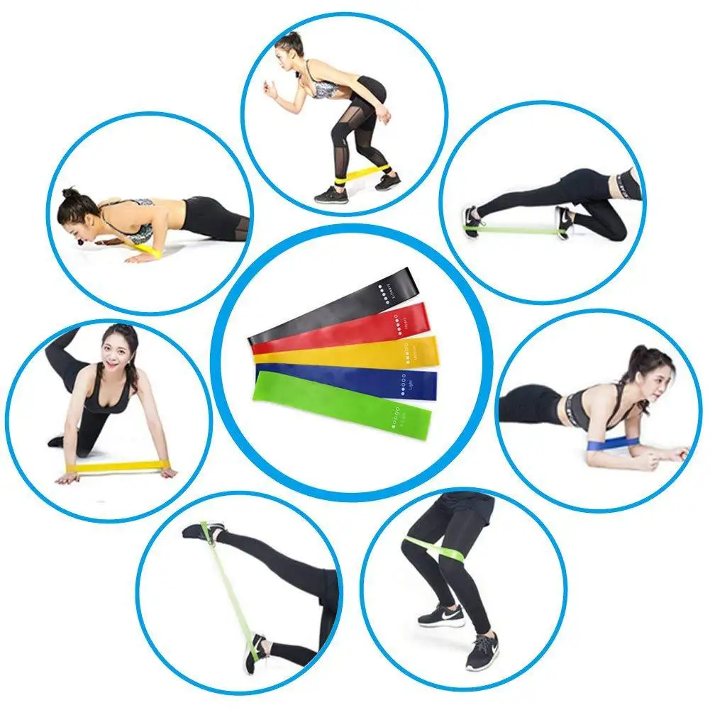 5 шт. спортивные резиновые ленты для пилатеса|Пояса йоги| |