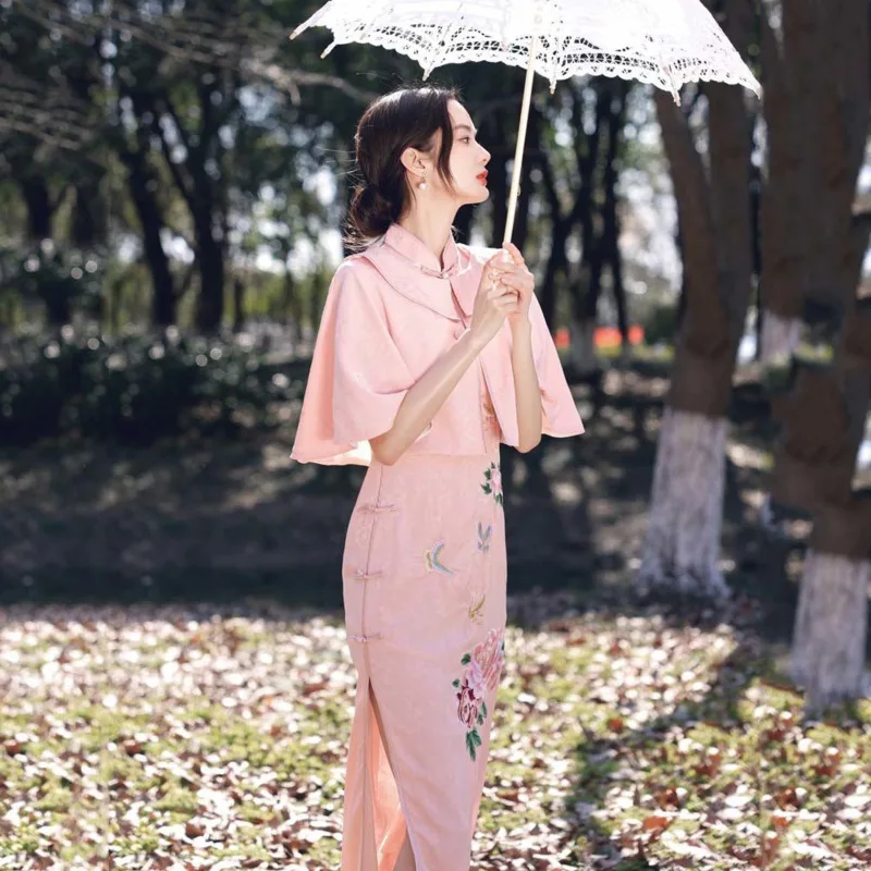 

Женское длинное летнее платье в китайском стиле