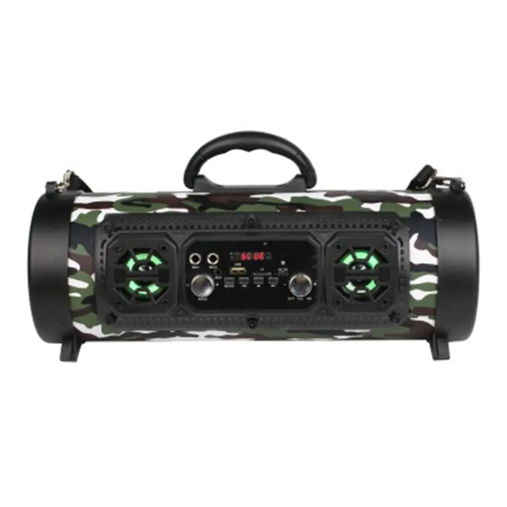 

M17 Outdoor Portable Barrel Speaker Wireless Subwoofer Plastic Knob Adjustment Card Radio Call Function