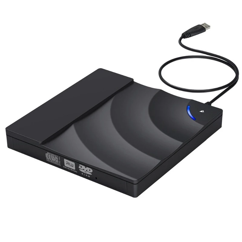 

External DVD Drive, Portable Type C USB 3.0 Slim CD DVD RW Burner CD Drive Plug and Play for Laptop, Windows 10/8/Linux