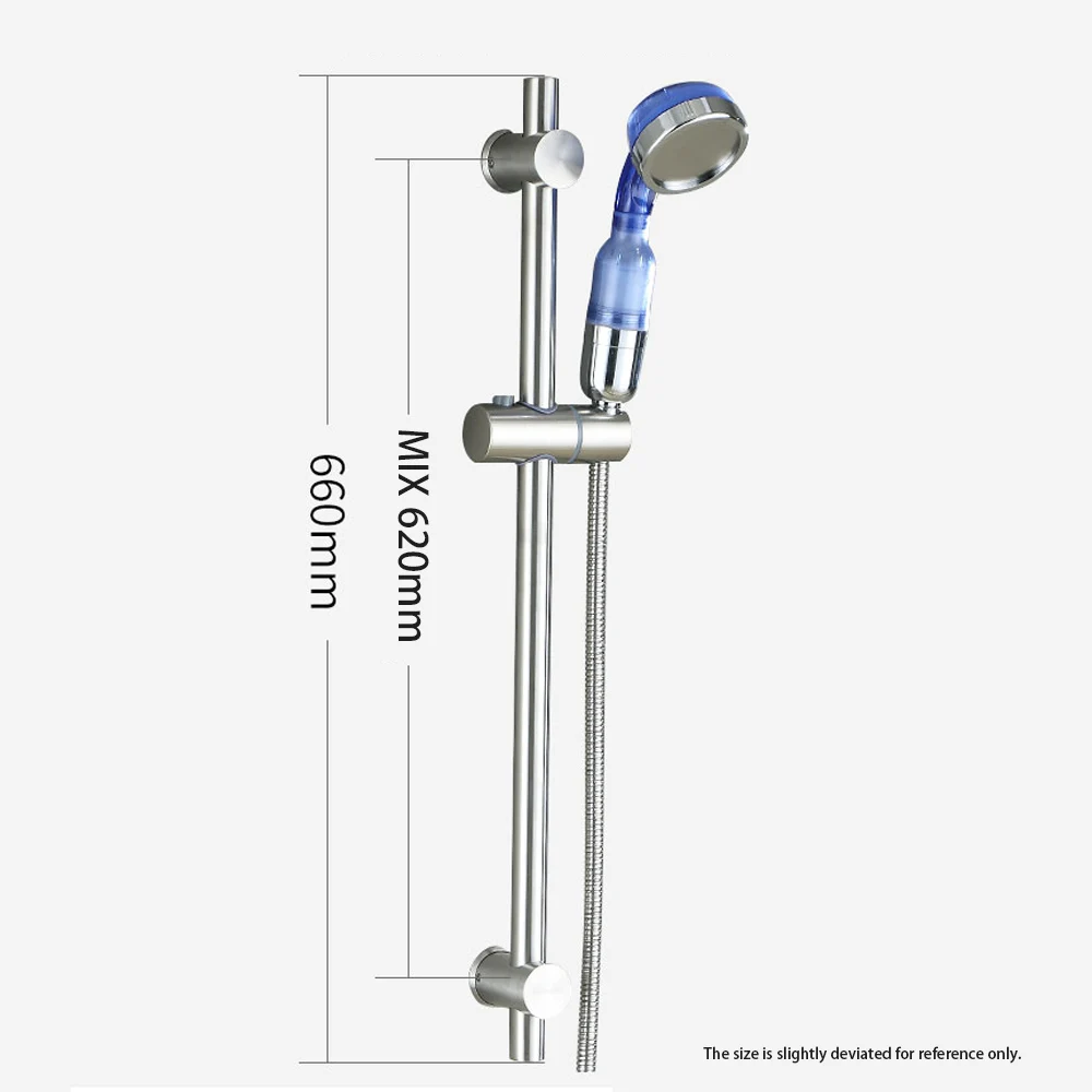 sus304 stainless steel brushed nickel finished adjustable hand hold rail slide bar bathroom shower rod free global shipping
