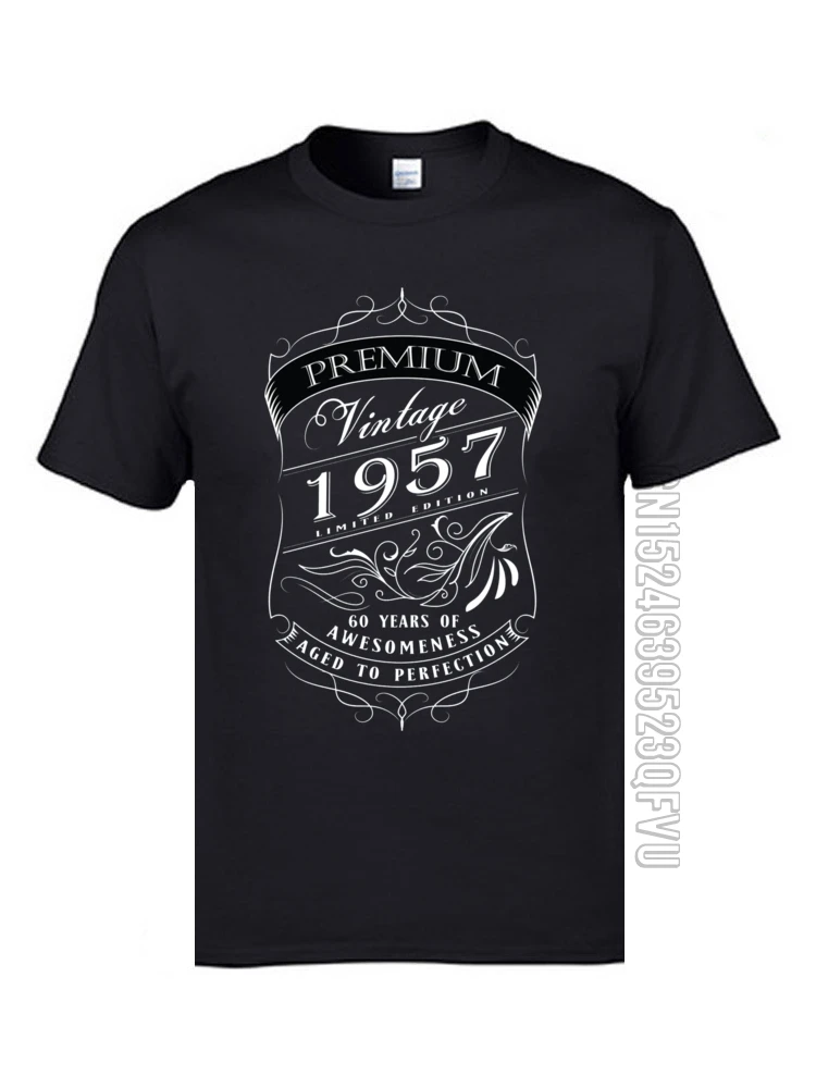 

Print Tops & Tees XXXL Father Tshirts Vintage Limited Born 1957 100% Cotton O-Neck T Shirts Mens Top Quality Clothing Shirt