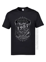 print tops tees xxxl father tshirts vintage limited born 1957 100 cotton o neck t shirts mens top quality clothing shirt