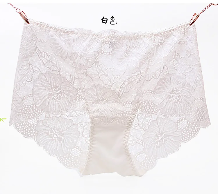 Трусы женские кружевные ультратонкие пикантные прозрачные белые розовые