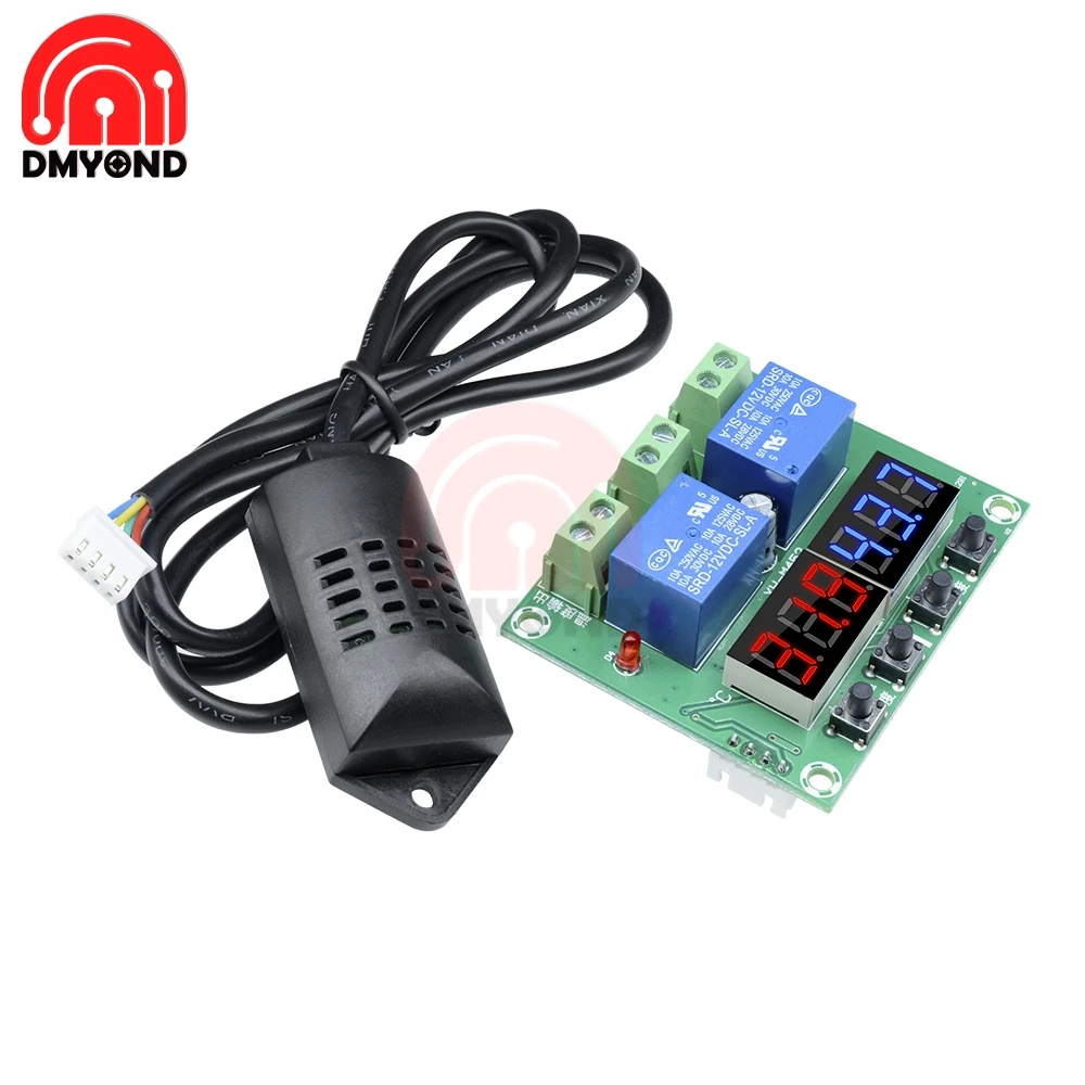 Термостат с контролем температуры и влажности лампочка цифровым дисплеем