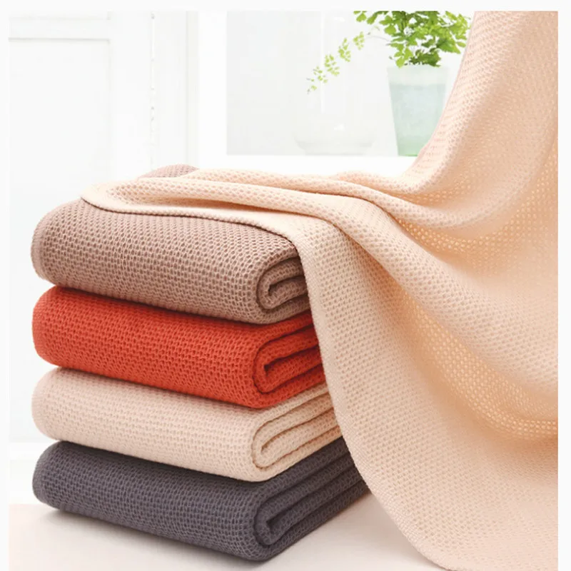 

Honeycomb 100% cotton absorbent towel soft jacquard solid color bath towel 70*140 boutique bath towel