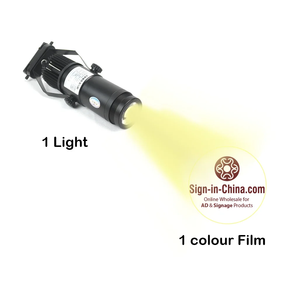 20W Black Track Type LED Gobo Projector Advertising Logo Light (with Custom Static Glass Gobos) | Инструменты