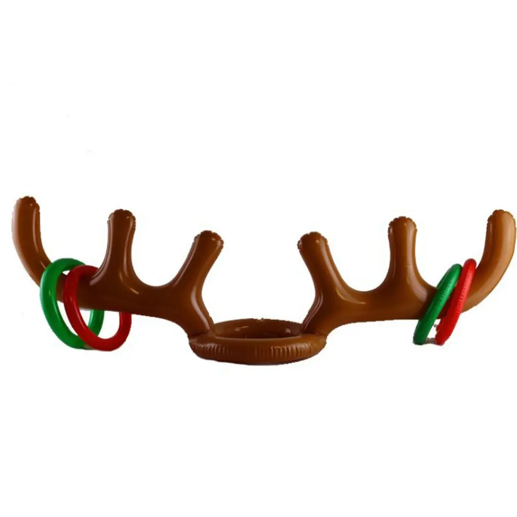Креативные надувные ПВХ рога игрушки рождественские семейные вечерние кольца